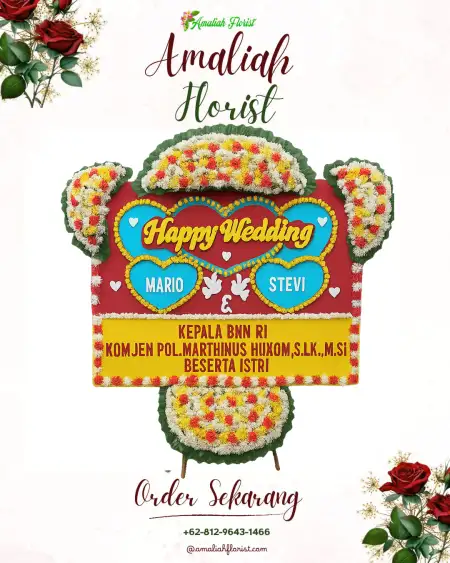 Papan Bunga Pernikahan Pekon Mon